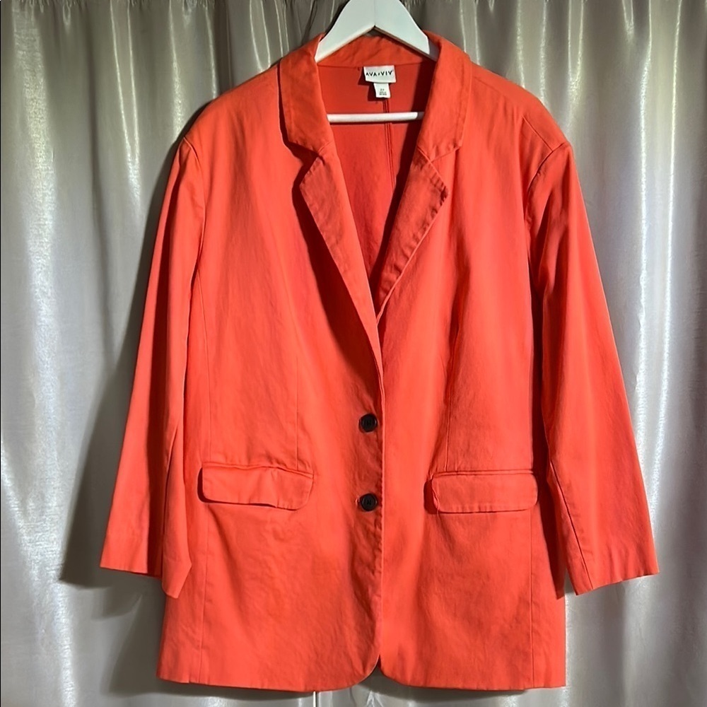 Ava & Viv Bold Orange Blazer
